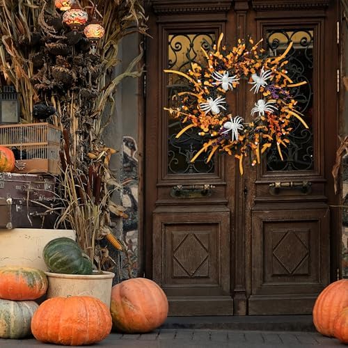 Sggvecsy Halloween Wreath 23 Inch Decor