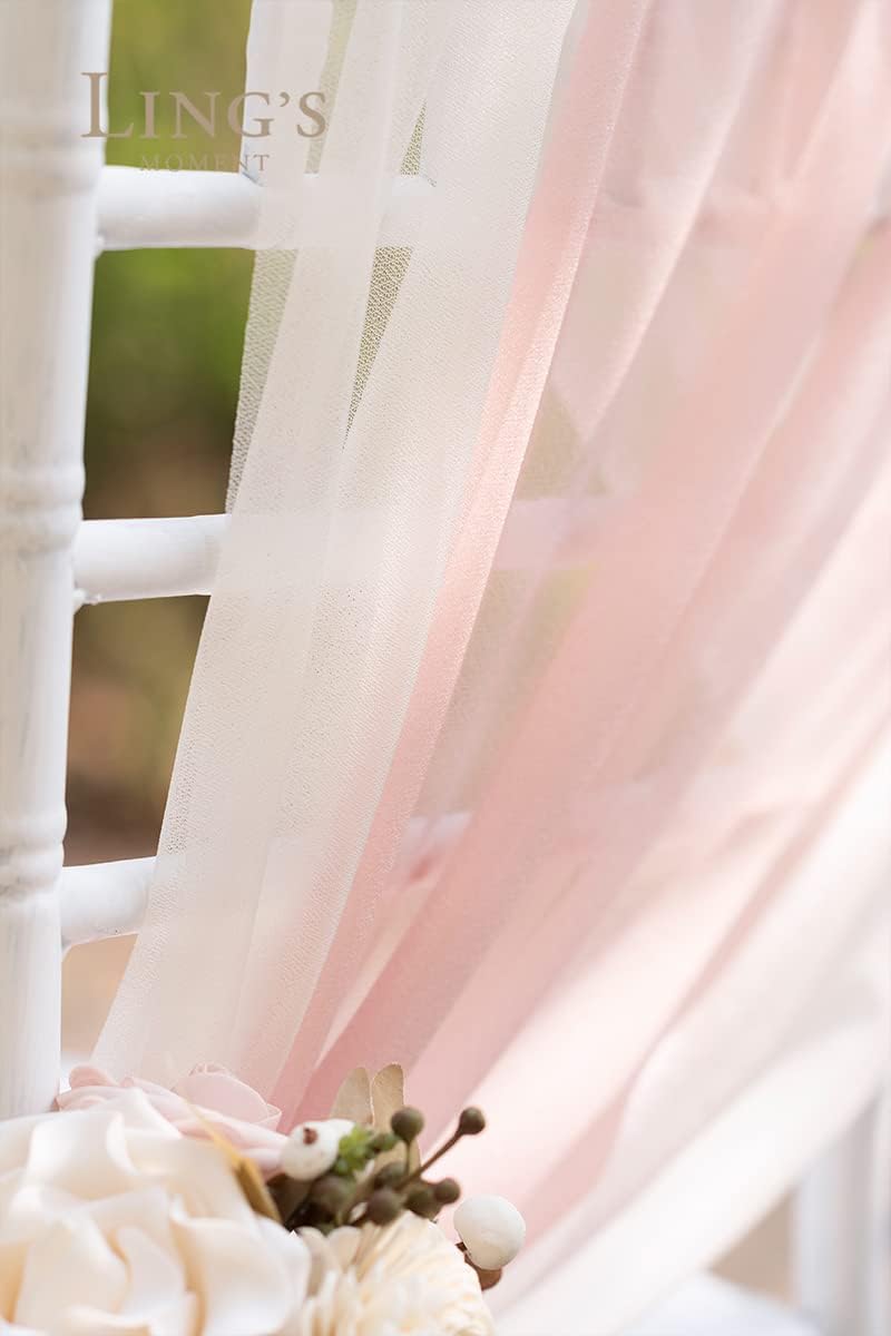 Lings Moment Blush Pink Wedding Chair Sashes 16 Pcs