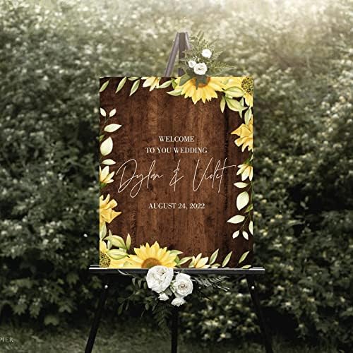 Customizable Rustic Wood Wedding Welcome Sign