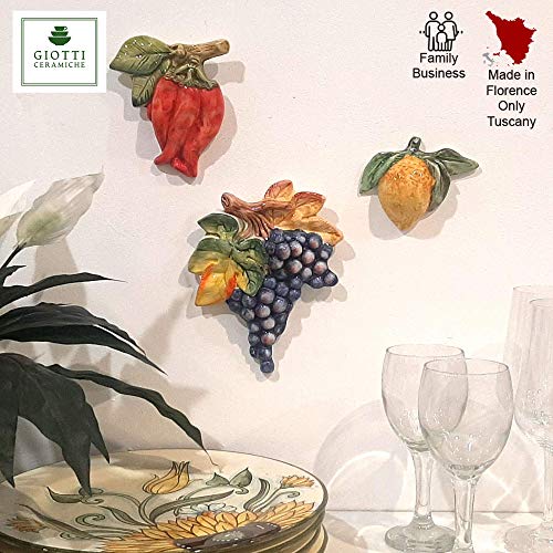 Handmade Italian Ceramic Fruits Wall Decor