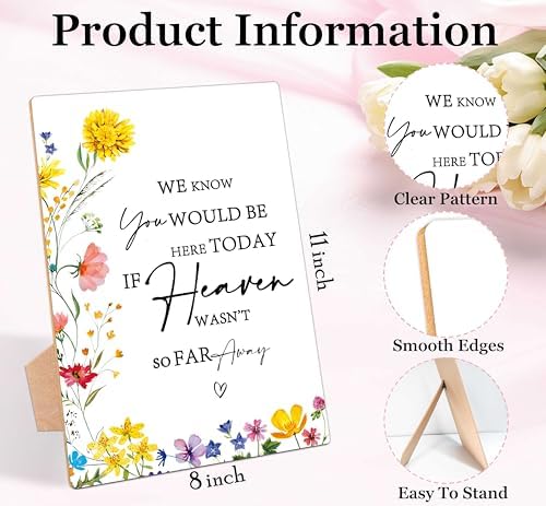 Floral Wedding Ceremony Sign with Stand Pack of 1
