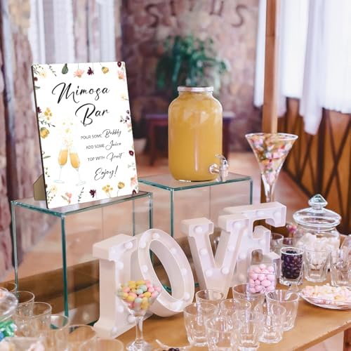 8x11 Inch Mimosa Bar Wooden Sign with Stand