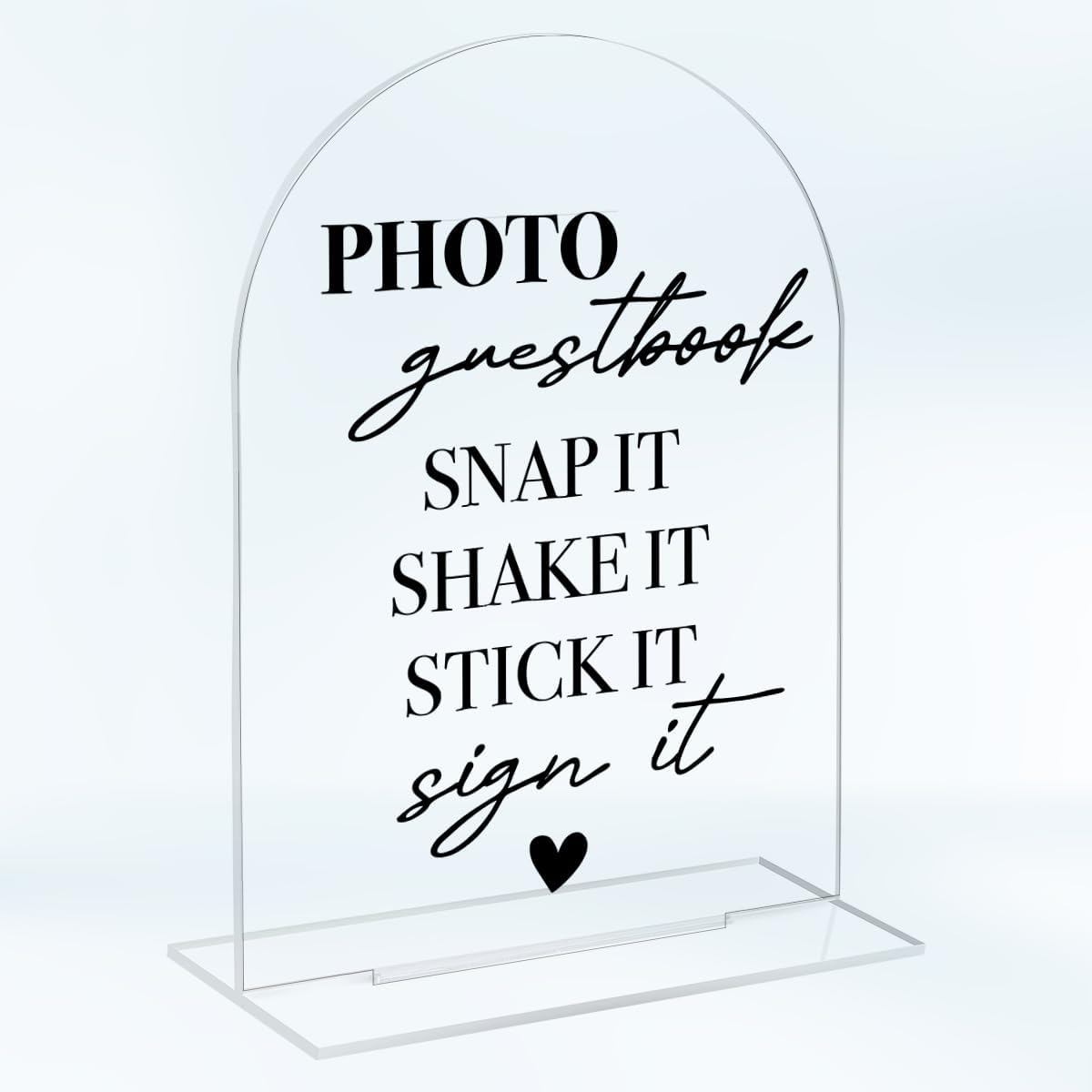 Acrylic Wedding Arch Sign 7x5 Inches Decor