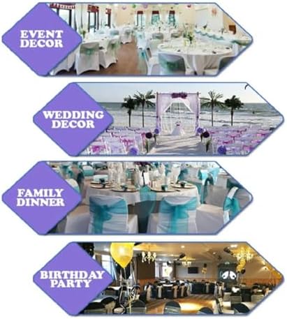 Elegant Organza Chair Sashes Pack of 10