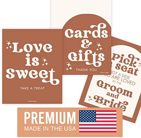 Hadley Designs 9 Retro Wedding Signs Set