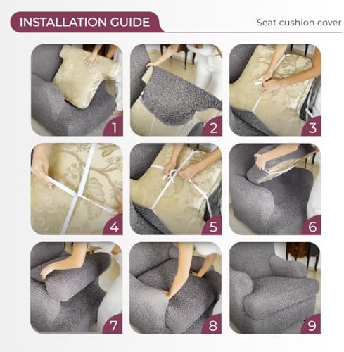 PAULATO BY GAICO Stretch Sofa Cushion Cover - Cream