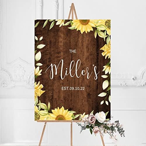 Personalized Wedding Welcome Sign Luxury Wood 12x16 Inch