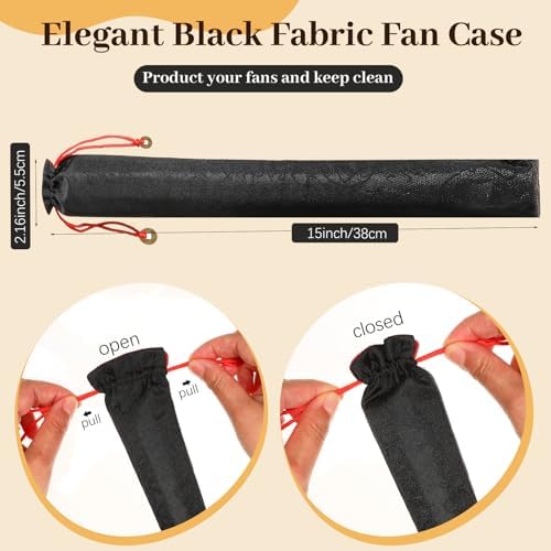 8PCS Large Folding Fans Set for Line Dance and Popping