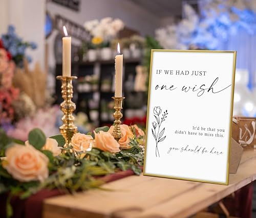 Wedding Memorial Sign with Gold Frame Stand