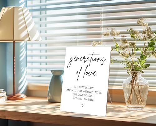 8x11 Minimalist Wooden Memory Sign for Wedding Ceremony