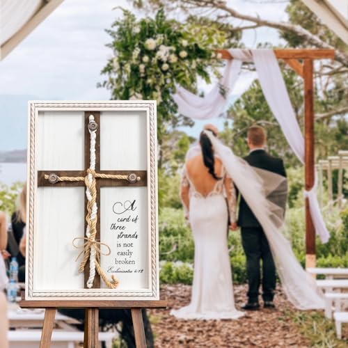 Three Strand Unity Wedding Cross Sign 10x15in