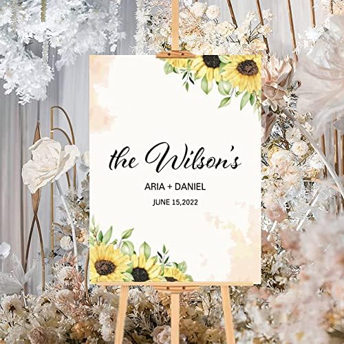 Alioyoit Watercolor Floral Wedding Welcome Sign