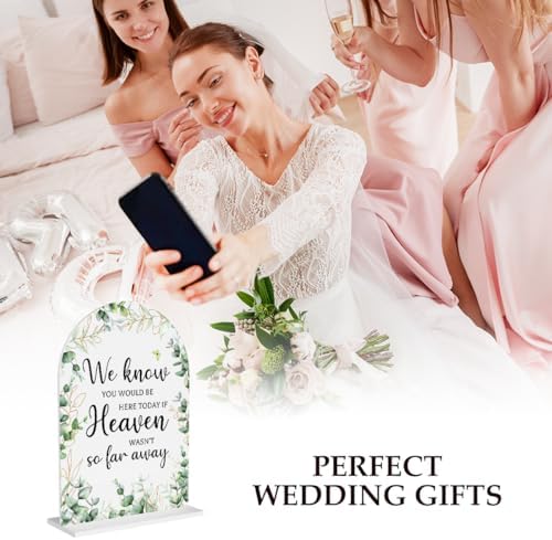 Heaven Wasnt So Far Away Wedding Sign 5x7 Inch