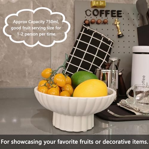 ALIWINER 8 Inch Ceramic Decorative Fruit Bowl