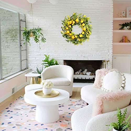 TEMPUS 20 Inch Artificial Lemon Wreath