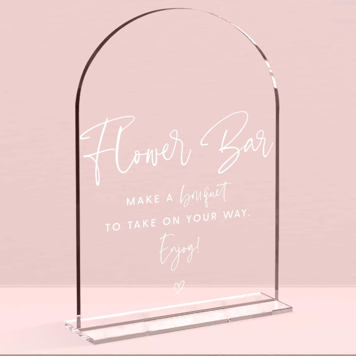 Wedding Signs Flower Bar Sign 5x7 Inch Arch Acrylic Sign