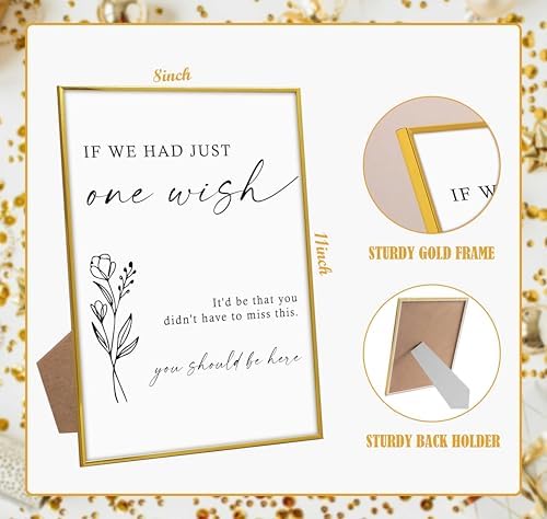 Wedding Memorial Sign with Gold Frame Stand