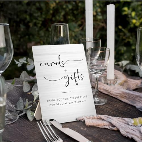 Minimalist Wedding Sign with Stand 5x7 Inch