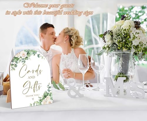 White Rose Wedding Arch Sign with Stand 1