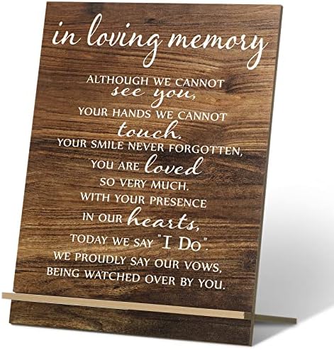 Chunful Memorial Wedding Sign Classic Wood Acrylic Decor