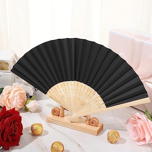 Yinkin 100 Pack Folding Fans for Weddings and Parties