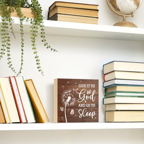 Give It To God And Go To Sleep Wooden Box Sign