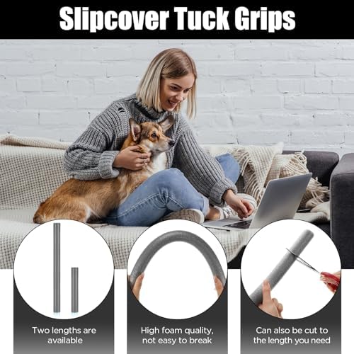 LEIFIDE 10Pcs Foam Tuck Grips for Sofa Slipcovers