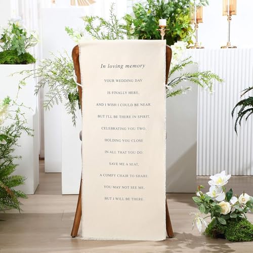 Loving Memory Wedding Chair Sign Banner