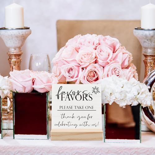ANIANG Take One Sign Wooden Plaque with Stand