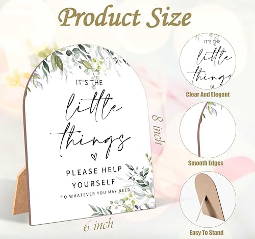 Wooden Wedding Sign with Stand 6x8 Inch Arch Design