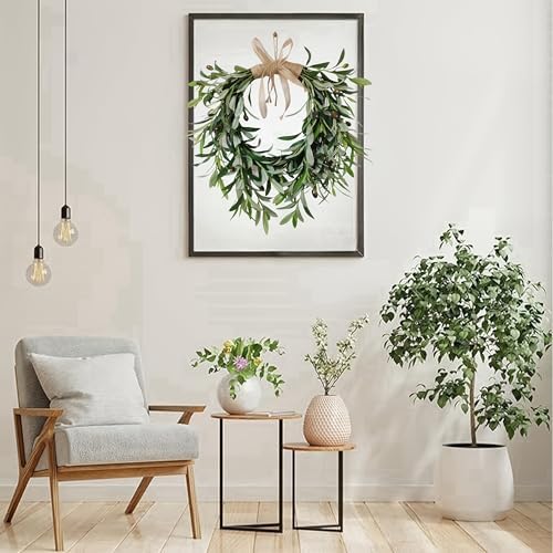 Artificial Olive Wreath for Front Door Wall Decor