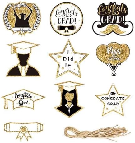 Dzrige 10Pcs Graduation Hanging Ornament Set