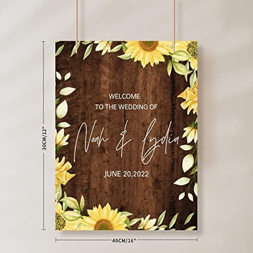Alioyoit Rustic Wooden Wedding Welcome Sign 1