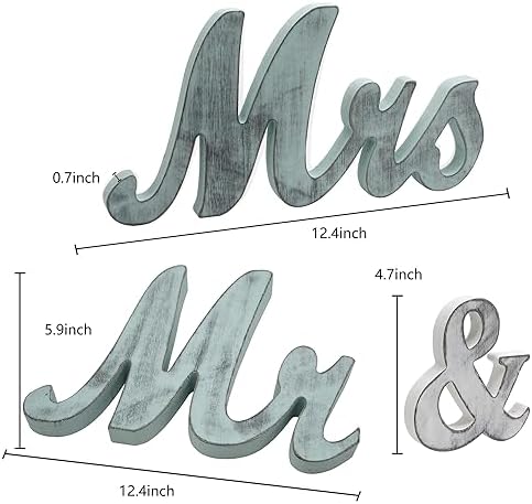 Mr and Mrs Wooden Wedding Sign Decorations