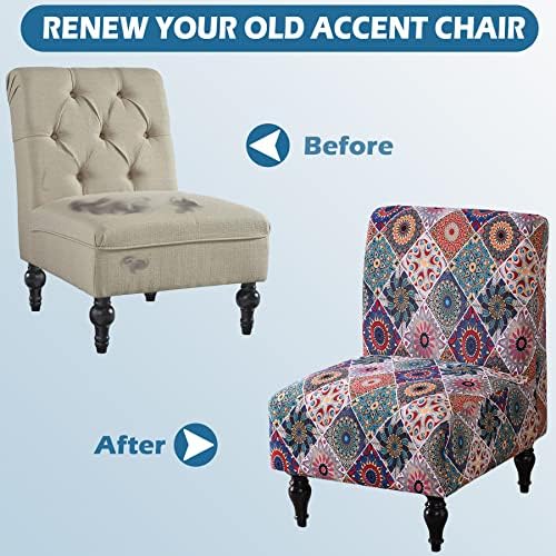 Armless Accent Chair Cover Slipcover for Living Room Hotel