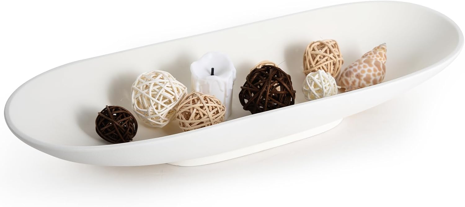 Large Decorative Long Bowl for Home Decor
