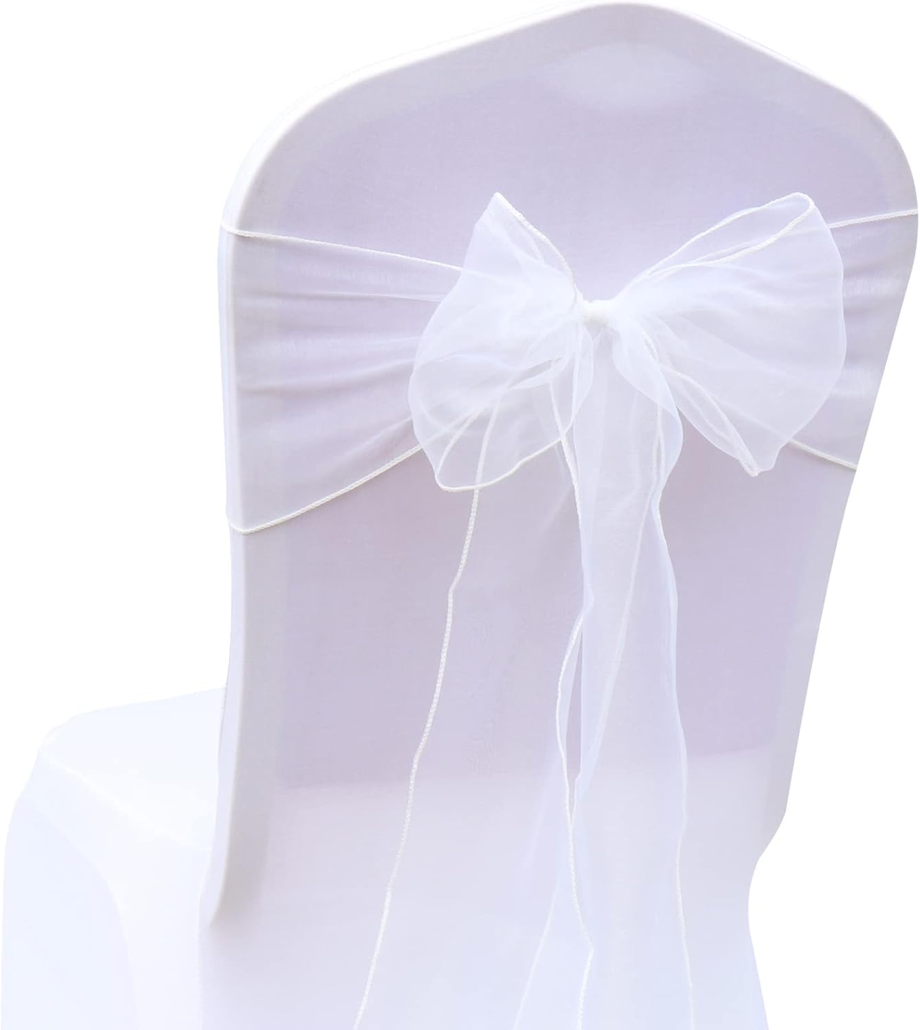 Tosnail 30 Pack White Organza Chair Sashes
