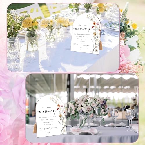 Wildflower In Loving Memory Wedding Sign With Stand