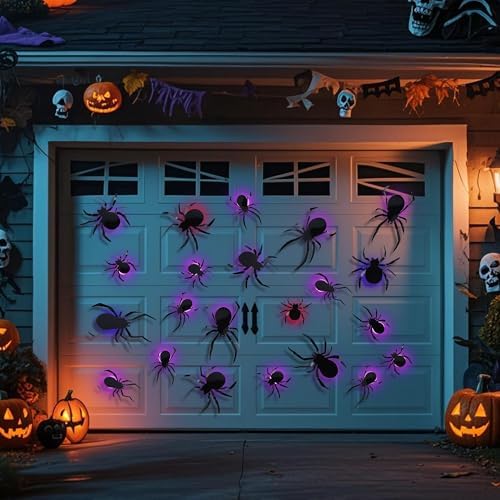 DRDUDU 36 Pack Halloween Spider Wall Decor