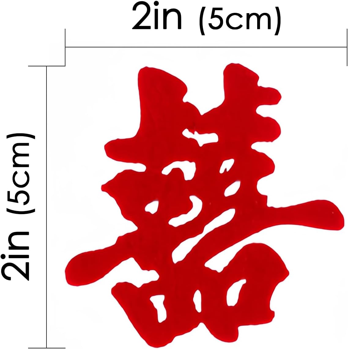 30pcs Traditional Shape Mini Double Happiness Wedding Decorations