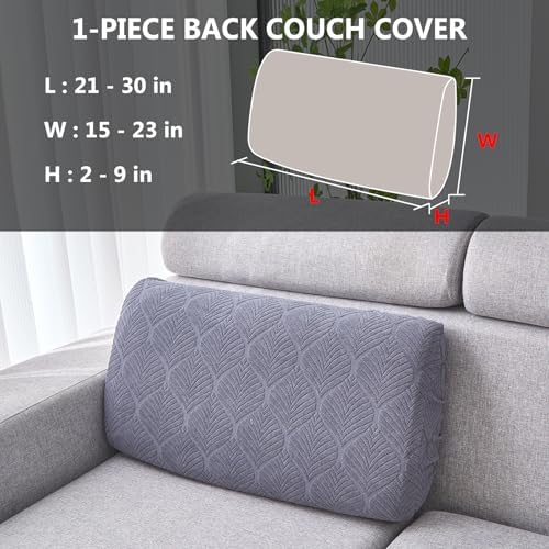 Genina Waterproof Couch Cushion Cover - Stretch Fit 1 Piece Dark Gray