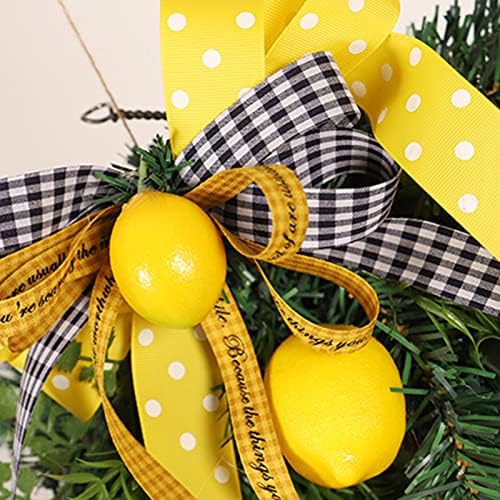 275 Inch Artificial Lemon Teardrop Wall Wreath