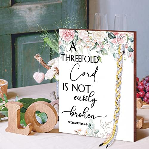 Yookeer 3 Strand Wedding Unity Sign with Frame
