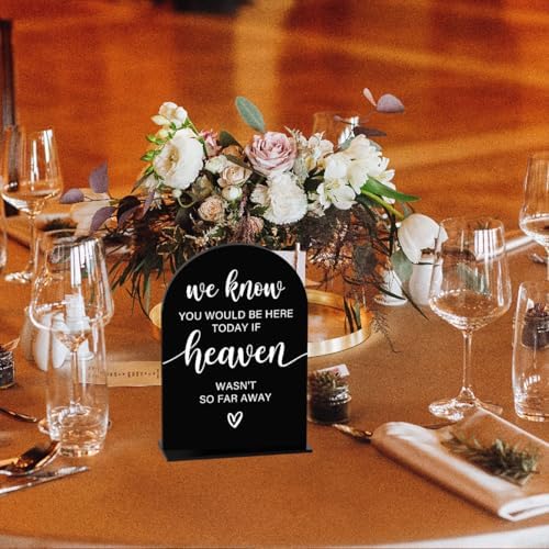 Black Acrylic Wedding Sign for Ceremony and Reception
