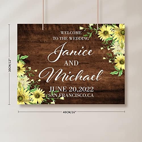 Alioyoit Customizable Wedding Welcome Sign