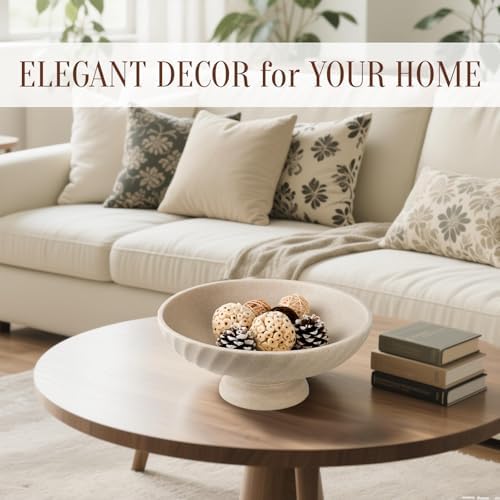 Deobath Large Resin Pedestal Decorative Bowl