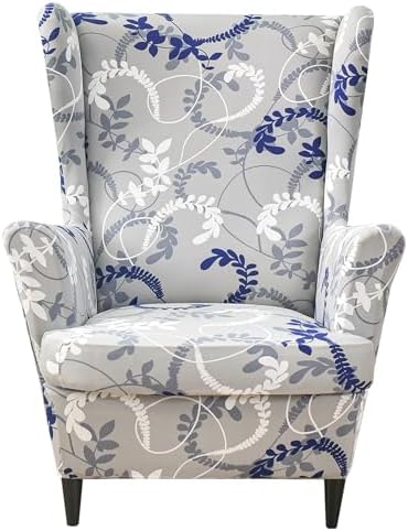 Stretch Spandex Wingback Chair Slipcovers 2 Piece