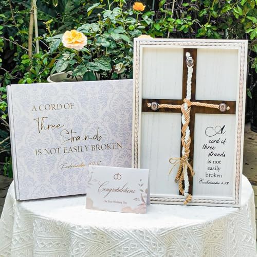 Three Strand Unity Wedding Cross Sign 10x15in