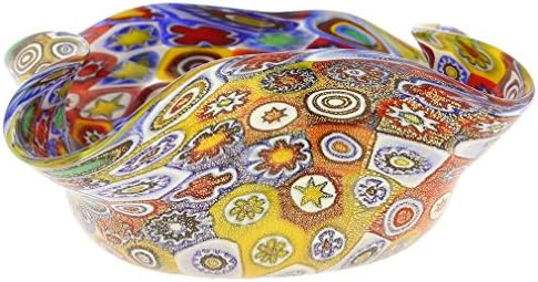 Glass Of Venice Murano Glass Golden Quilt Decorative Bowl