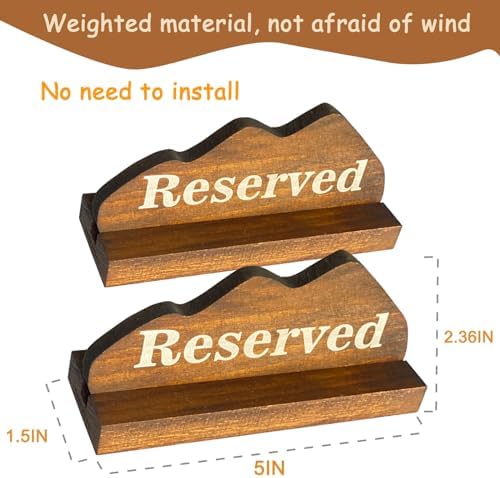 4PCS Heavy Wind Resistant Table Signs for Outdoor Events